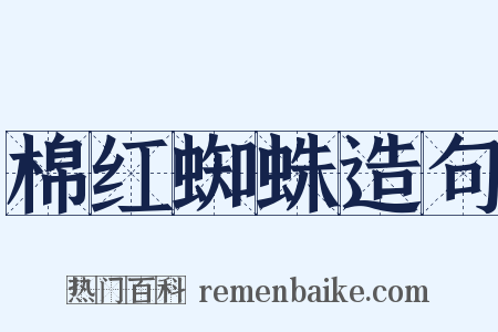 棉红蜘蛛造句是什么意思的图片